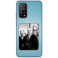 Xiaomi Mi 10T 5G Kılıf Atatürk (34) Slim Armor Kılıf Açık Mavi