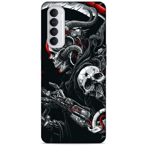 Oppo Reno 4 Pro Uyumlu Kılıf Motorsiklet (23) Ultra Koruma Kılıfı Kurukafa