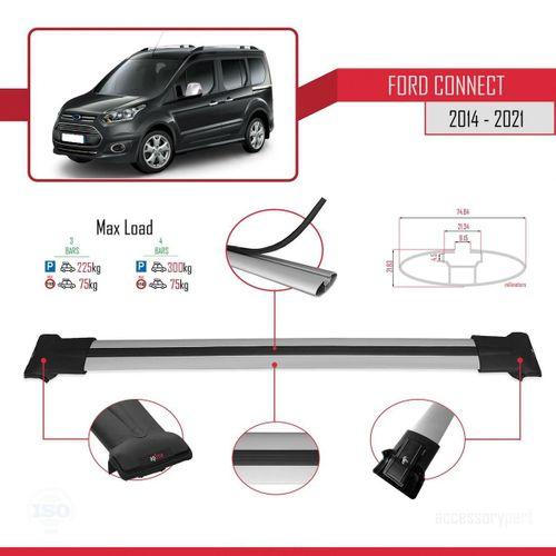 Ford Connect 2014-2021 Arası ile uyumlu FLY Model Ara Atkı Tavan Barı GRİ 3 ADET BAR