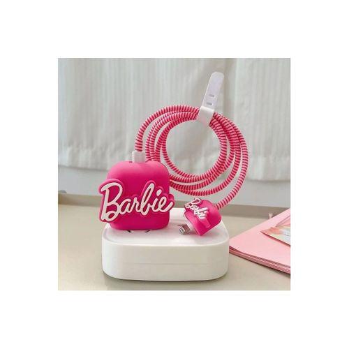 İphone 18w/20w Uyumlu Barbie Şarj Kılıfı, Şarj Kablosu Örme Atı, Toparlayıcı