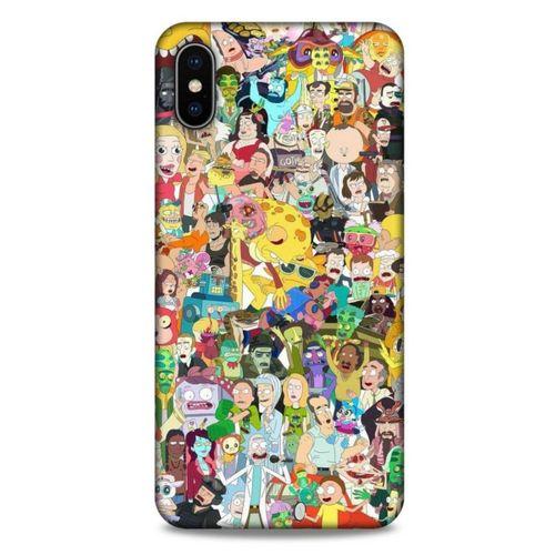 Apple iPhone XS Max Uyumlu Kılıf Rick And Morty (36) Glitter Kılıf Cop Morty