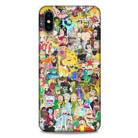 Apple iPhone XS Max Uyumlu Kılıf Rick And Morty (36) Glitter Kılıf Cop Morty
