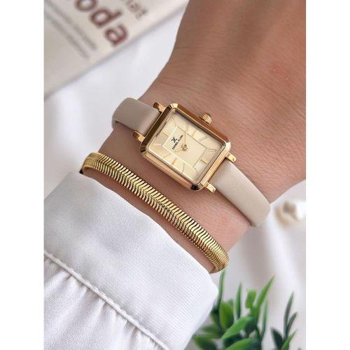 Daniel Klein Minimalist Model Deri Kordon 3 Atm Suya Dayanıklı Özel Tasarım Kadın Kol Saat+Bileklik VS.BLKT.0438