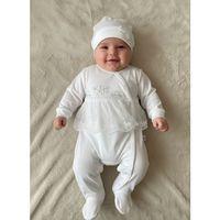 Dantelli Çiçek Nakışlı Kız Bebek Tulum %100 Pamuk