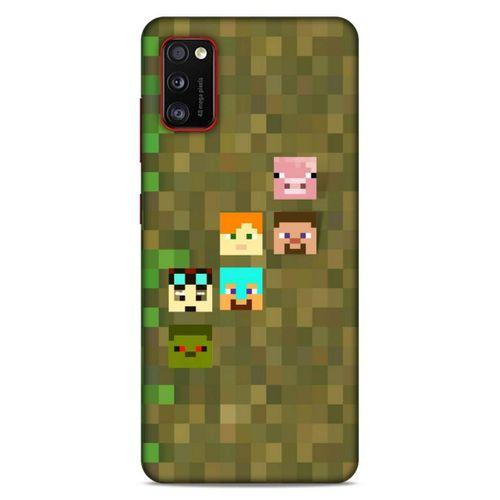 Lopard Samsung Galaxy A41 Uyumlu Kılıf PiXel (14) Lansman Kılıf Minecraft Karakterleri