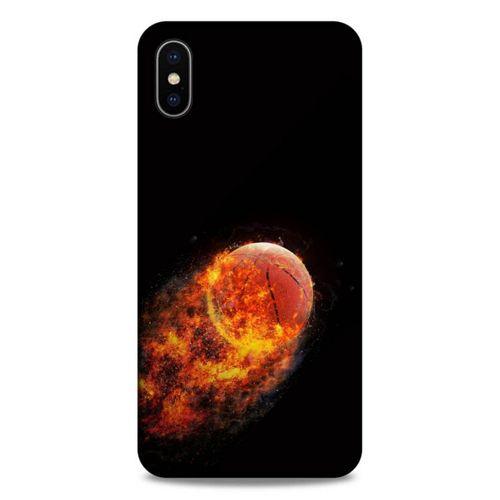 Lopard Apple iPhone XS Max Uyumlu Kılıf FireX (32) Soft Silikon Kılıf Basketbol Topu