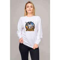 Pubg Baskılı Beyaz Kadın Sweatshirt