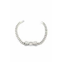 Zirkon Taşlı Leopar Bileklik - Gümüş