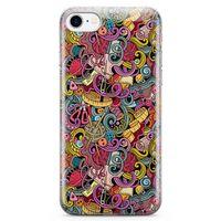 Apple iPhone 7 Kılıf Doodle Dikiş Makinesi Arka Kapak Koruma Desenli Full Koruyucu