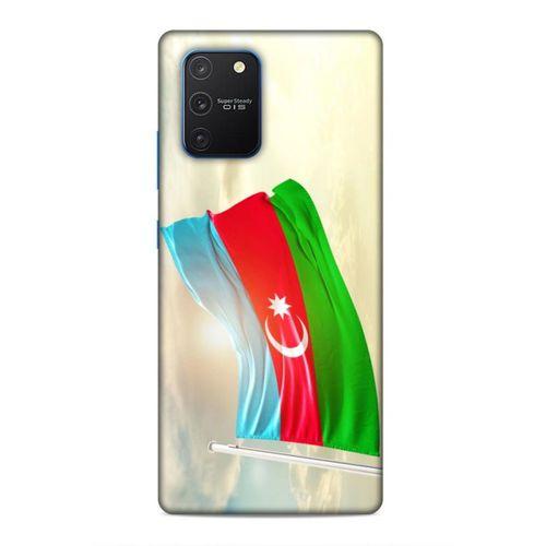 Samsung Galaxy S10 Lite Uyumlu Kılıf Azarbaijan (7) Telefon Kılıfı Gökyüzü Bayrak