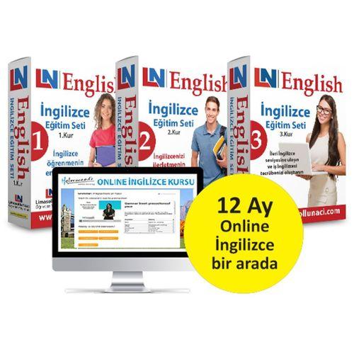 LN İngilizce Eğitim Setleri 3 Kur Bir Arada  12 Ay Online İngilizce Kursu
