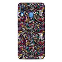 Graffitix (4) Desenli Silikon Kapak Samsung Galaxy A40 Kılıf