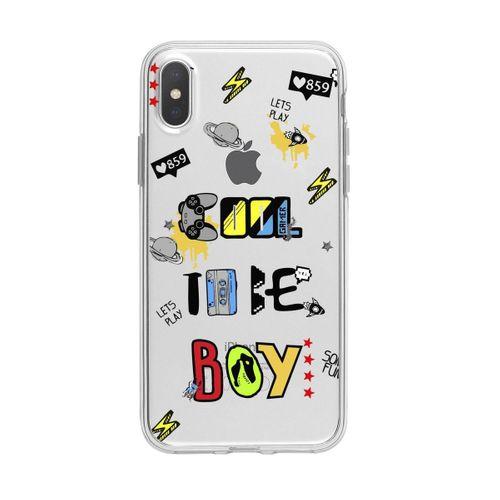 iPhone X Cool It Be Boy Premium Şeffaf Silikon Kılıf