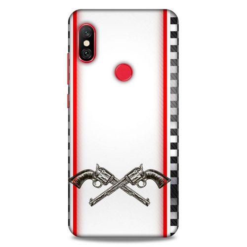 Lopard Xiaomi Mi A2 Lite Uyumlu Kılıf Tattoo's (28) Arka Kapak Tabanca Sövmesi