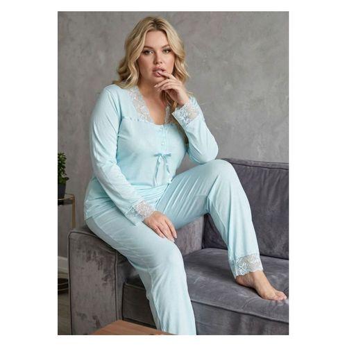 Mavi Penye Pijama Takımı - 1631