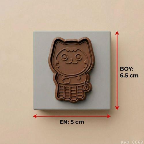 2Li Kedi Figürlü Hamur Şekillendirici Kurabiye Kalıbı Oyun Hamuru Kalıbı 6 5 cm