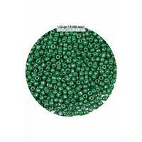Koyu Yeşil Renk 4 mm Yaklaşık 1100 adet / 100 gram Cam Boncuk Oya Yazma Bileklik ve Kolye