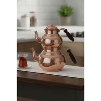 Turna Bakır Klasik Çaydanlık 1 No İnce El Dövme Kırmızı Turna1964-1