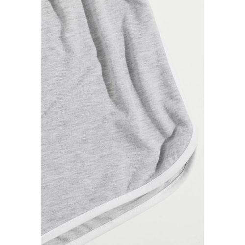 Kadın Gri Askılı Crop Top Ve Şortlu Gecelik Takım