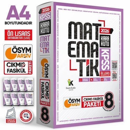 2026 KPSS Önlisans MATEMATİK Kara Kutu 8li Fasikül SETİ ÖSYM Çıkmış Soru Bankası Çözümlü Modül PAKET