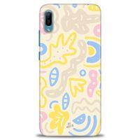 Huawei Y6 2019 Kılıf HD Baskılı Kılıf - Krem Tonları + Tam Ekran Koruyucu