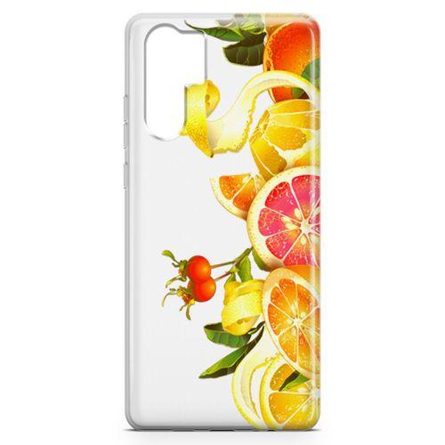 Huawei P30 Pro Kılıf Yapraklı Turunçgiller Arka Kapak Koruma Desenli Full Koruyucu