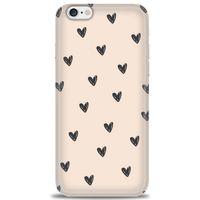 iPhone 6 Kılıf HD Baskılı Kılıf - Minik Kalpler + Tam Ekran Koruyucu