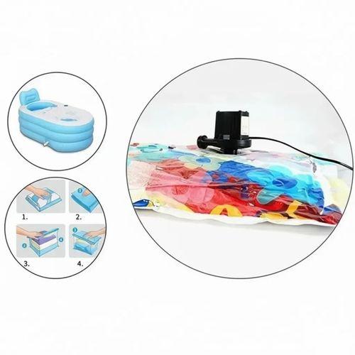 Taşınabilir Elektrikli Hava Kompresörü - Şişme Yatak Ve Lastik Şişirme Pompası, Vakumlu Poşet Aparatlı