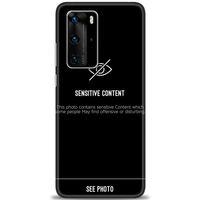 Huawei P40 Pro Kılıf HD Baskılı Kılıf - Sensitive Content + Tam Ekran Koruyucu