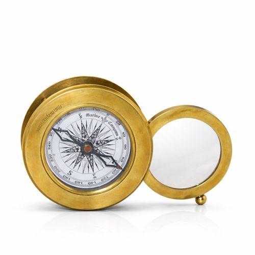 Ahşap Kutulu Pirinç Mercekli Pusula