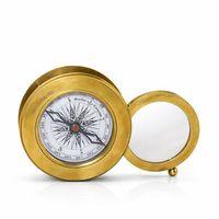 Ahşap Kutulu Pirinç Mercekli Pusula