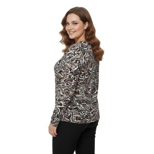 Kadın Baskılı Yaka Bağlamalı Bluz BGL-ST05099