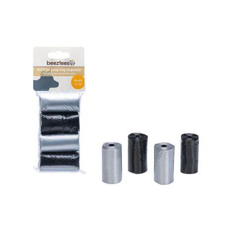 Beeztees Köpek Dışkı Toplama Poşeti, Siyah Gri, 4x20Adet