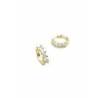 Taşlı Küpe - Altın