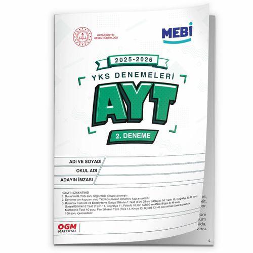 2026 ÖSYM YKS-AYT MEBİ EŞİT AĞIRLIK 1 -2 -3  Deneme Paketi Güncel 3lü SET (Seri Deneme) BASKI ÜCRETİ