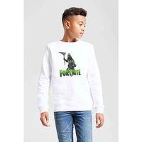 fortnite skin Baskılı Unisex Çocuk Beyaz Sweatshirt