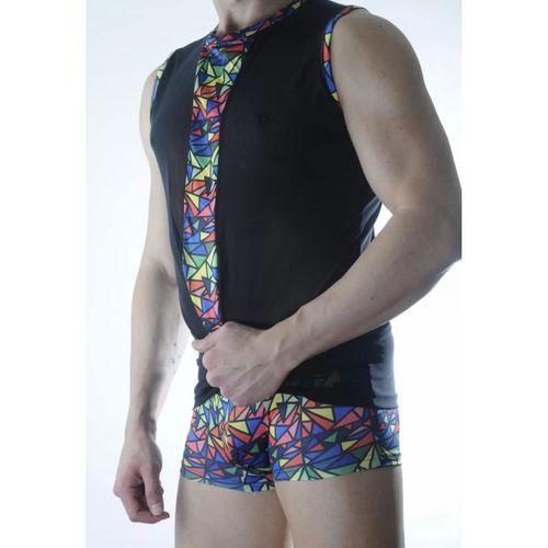 Erkek Transparan Renki Atlet Boxer Takımı