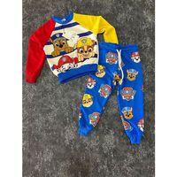 Erkek Çocuk Paw Patrol Baskılı 3 İp Şardonsuz Uzun Kol Alt Üst Takım 2357