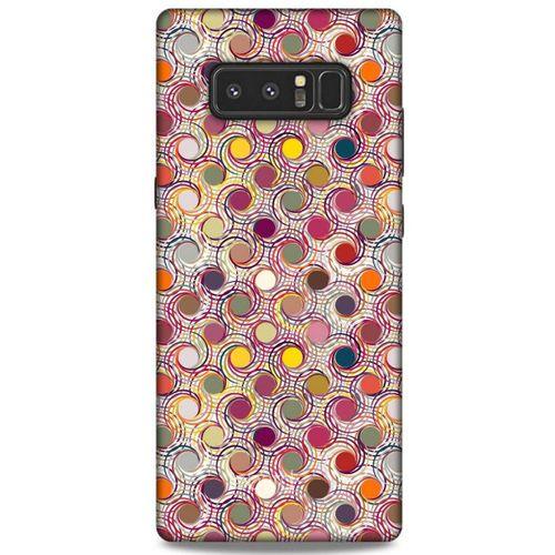 Samsung Galaxy Note 8 Kılıf Pastel Renkler (36) Glitter Kılıf Sarı Pembe