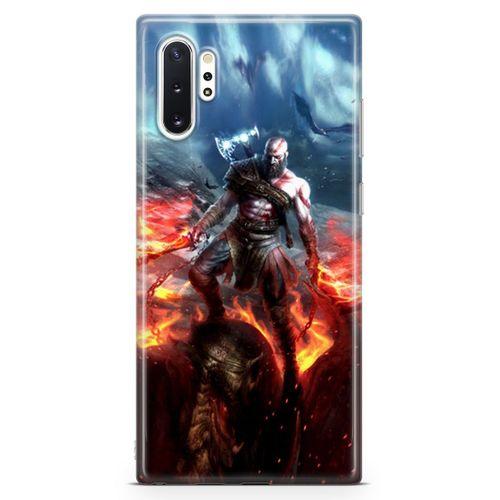 Samsung Galaxy Note 10 Plus Kılıf God Of War Arka Kapak Koruma Desenli Full Koruyucu