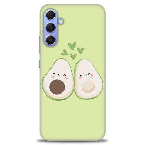 Samsung Galaxy A24 Kılıf HD Baskılı Kılıf - Avacado + Tam Ekran Koruyucu