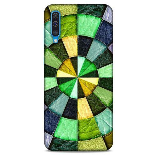 Samsung Galaxy A50 Kılıf Patchwork (36) Glitter Kılıf Yeşil Tonları