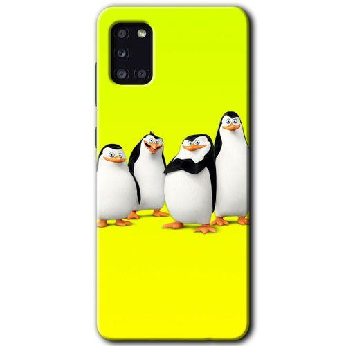 Samsung Galaxy A31 Kılıf Baskılı Kapak - Penguenler +Tam Ekran Koruyucu