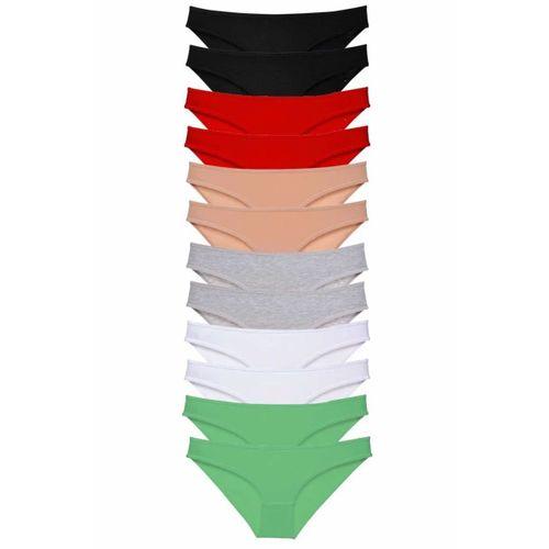 12 adet Süper Eko Set Likralı Kadın Slip Külot Set 2