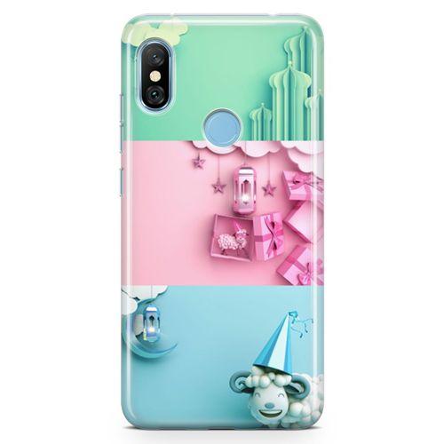 Xiaomi Redmi Note 6 Pro Kılıf Duvar Süsleri Arka Kapak Koruma Desenli Full Koruyucu