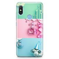 Xiaomi Redmi Note 6 Pro Kılıf Duvar Süsleri Arka Kapak Koruma Desenli Full Koruyucu