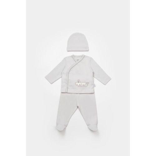Bibaby Bimini Canvas Trains Boy 3'Lü Set 73349 Grey