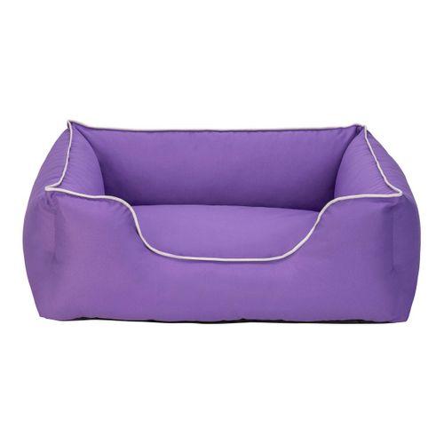 Pet Comfort Alpha  Köpek Yatağı Mor w Beyaz Biye M 80x65cm