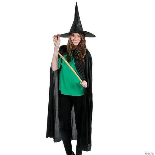 Cadı Pelerin Ve Şapkası 120 Cm.