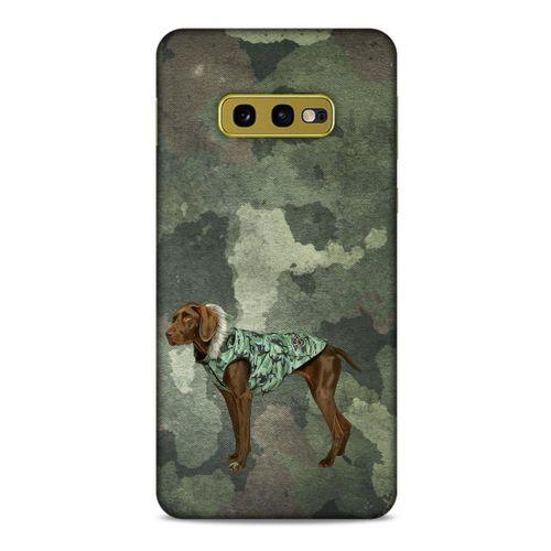 Samsung Galaxy S10e Kılıf Köpek Kıyafetleri (49) Ultra Silikon Kılıf Kamuflaj Mont